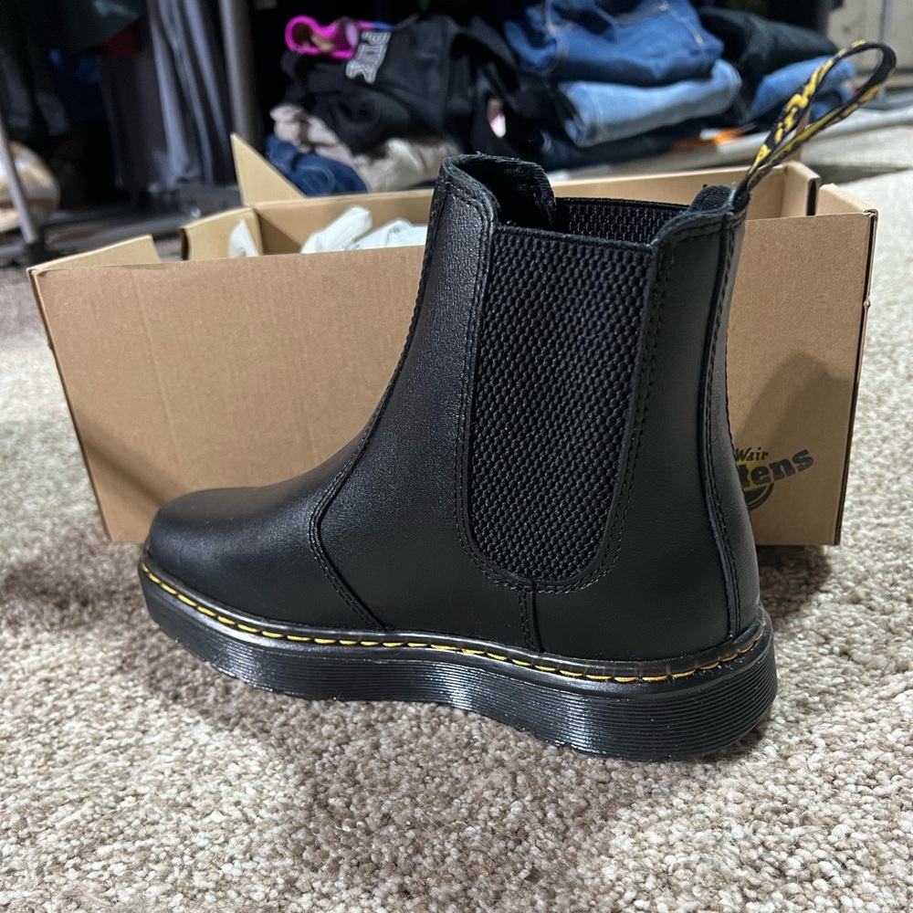 Dr. Martens Black Leather Ankle Boots